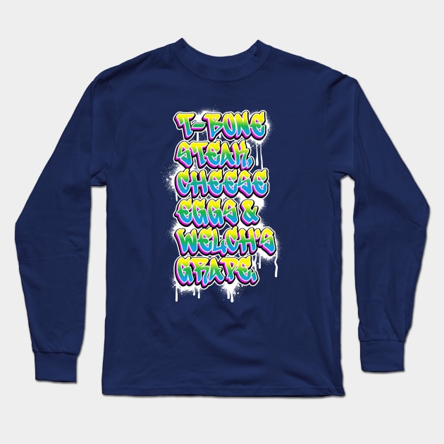 T-bone steak, cheese eggs & welch's grape, Guest Check Long Sleeve T-Shirt by idjie